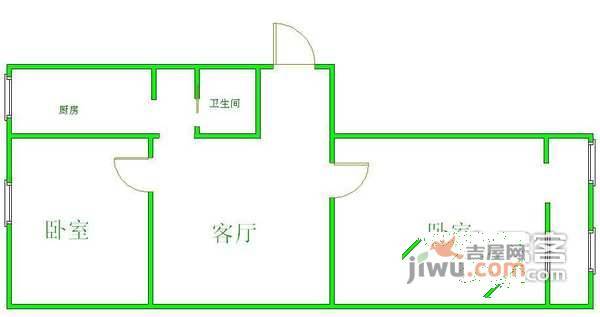 枣营北里2室1厅1卫89㎡户型图