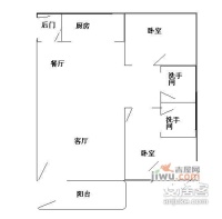 瑞海五区2室2厅1卫118㎡户型图