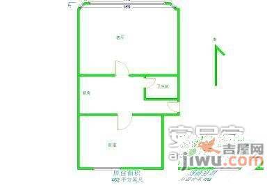 绿景苑1室1厅1卫80㎡户型图