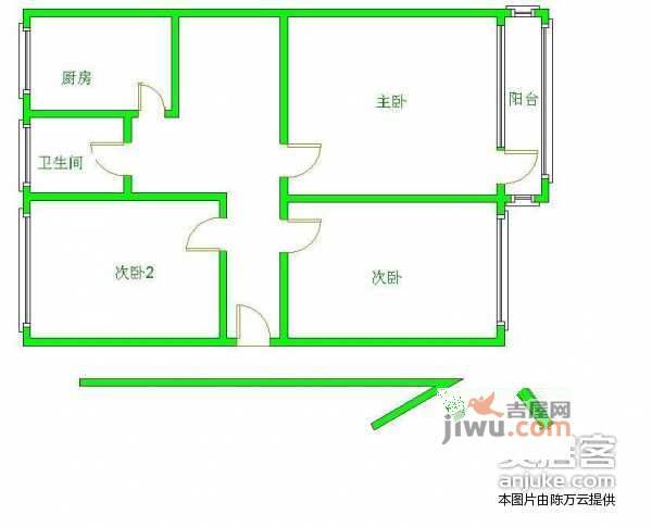 柳芳南里社区3室1厅1卫99㎡户型图