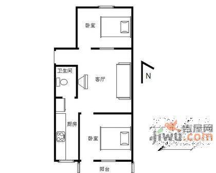 依翠园2室1厅1卫99㎡户型图