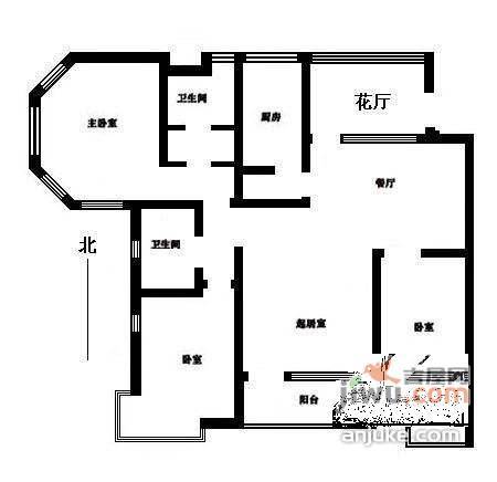 风格与林苑4室3厅3卫268㎡户型图