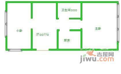 驼房营南里2室1厅1卫87㎡户型图