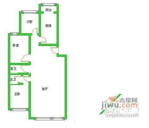 百嘉城3室2厅2卫134㎡户型图