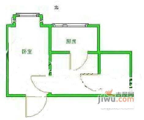 水郡长安1号院1室1厅1卫62㎡户型图