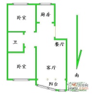 新华联锦园2室2厅1卫105㎡户型图