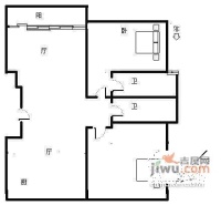 香花畦家园2室1厅1卫118㎡户型图