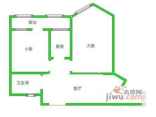 潘家园小区2室1厅1卫94㎡户型图