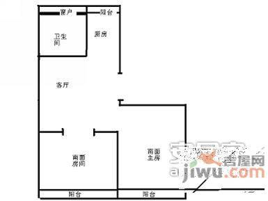 裕龙花园四区1室1厅1卫76㎡户型图