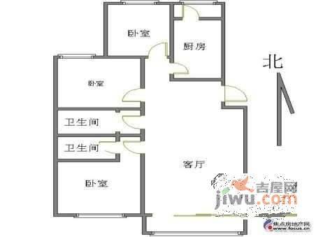 龙跃苑四区3室2厅2卫219㎡户型图