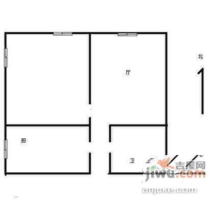 龙跃苑四区1室1厅1卫户型图