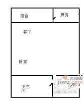 高巢小区1室1厅1卫60㎡户型图