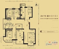 融域嘉园4室2厅2卫177㎡户型图