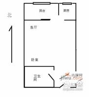 高巢小区1室0厅1卫55㎡户型图