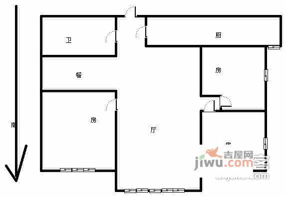 沁春家园3室1厅1卫175㎡户型图