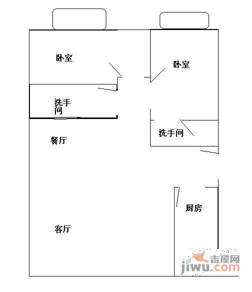 瑞海二区2室2厅2卫137㎡户型图