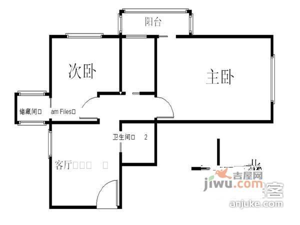 静安里小区2室1厅1卫81㎡户型图