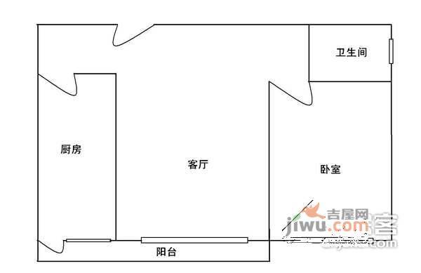 远中悦麒1室1厅1卫71㎡户型图