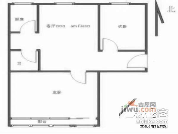 劲松东社区2室1厅1卫75㎡户型图