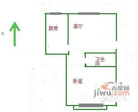 金榜园1室1厅1卫78㎡户型图