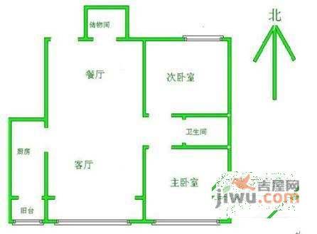 金榜园2室1厅1卫112㎡户型图