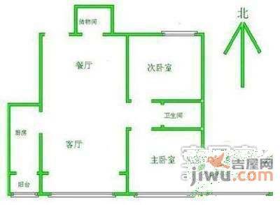 金榜园2室2厅2卫125㎡户型图