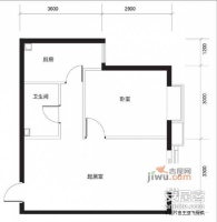 润千秋佳苑1室1厅1卫60㎡户型图