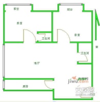 石园东苑3室2厅2卫145㎡户型图