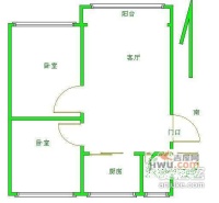 石园东苑2室1厅1卫98㎡户型图