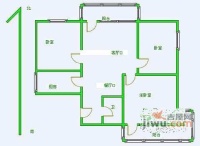 安苑北里3室1厅1卫92㎡户型图