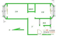 洋桥北里2室1厅1卫85㎡户型图