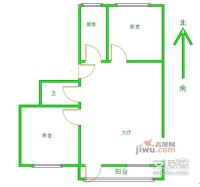 洋桥北里3室1厅1卫167㎡户型图