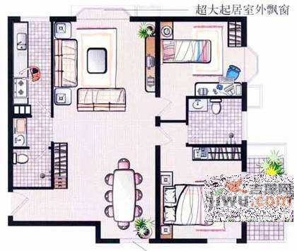 上京新航线2室2厅2卫130㎡户型图