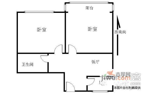 柳芳北里社区2室1厅1卫185㎡户型图