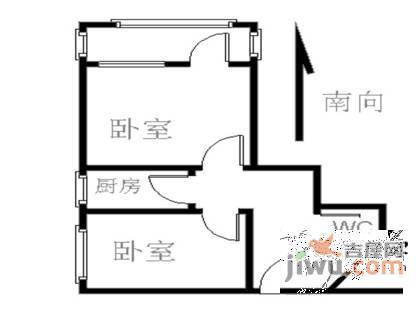 柳芳北里社区2室1厅1卫185㎡户型图