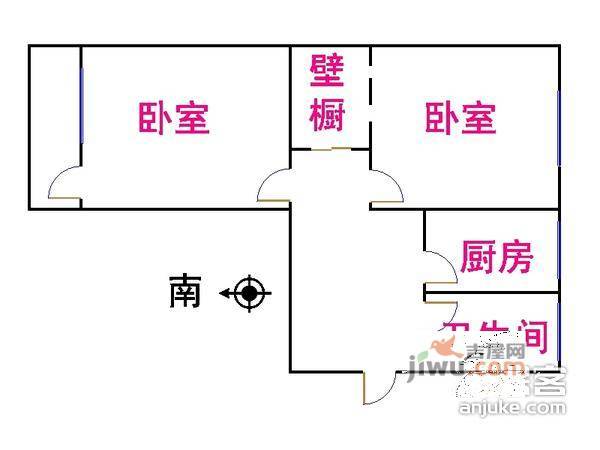 柳芳北里社区2室1厅1卫185㎡户型图