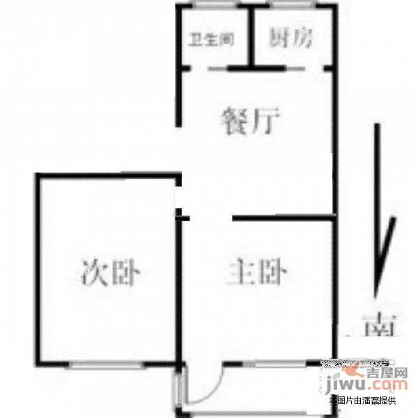 柳芳北里社区3室2厅1卫86㎡户型图