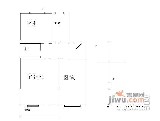 CBD万达广场3室1厅1卫140㎡户型图