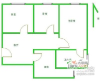 媒体村天居园3室1厅2卫108㎡户型图