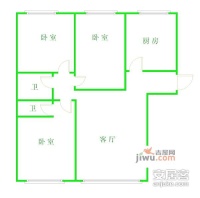 CBD总部公寓I3室2厅2卫138㎡户型图