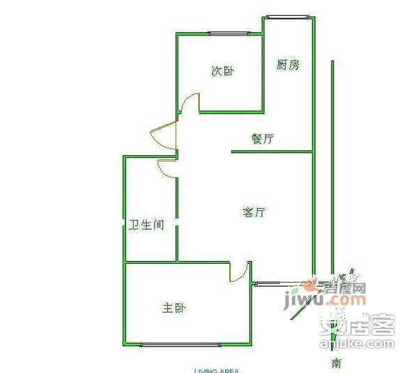 天通苑本六区2室1厅2卫133㎡户型图