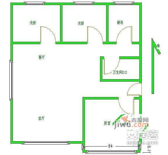 和义西里3室2厅2卫198㎡户型图