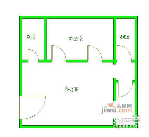 北方明珠1室1厅1卫67㎡户型图