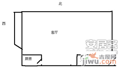 北方明珠1室1厅1卫67㎡户型图