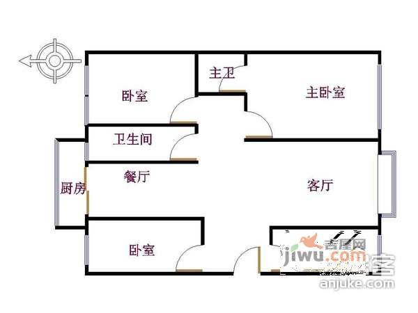 马坡花园4室2厅2卫270㎡户型图