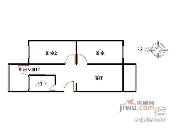 马坡花园2室2厅1卫152㎡户型图