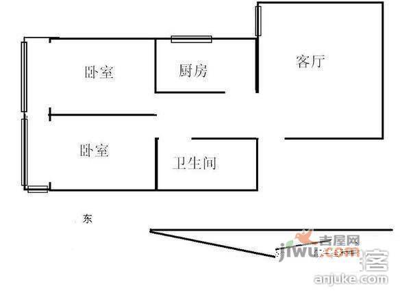 水清木华园2室2厅1卫122㎡户型图