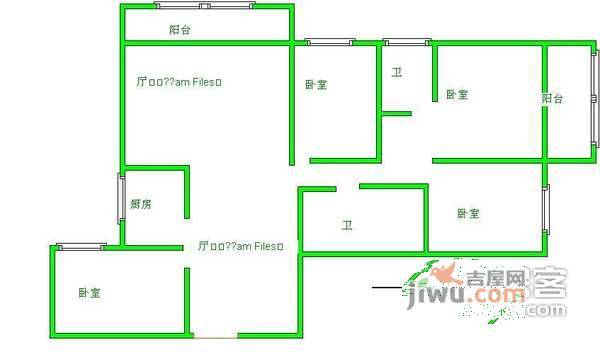 水清木华园3室2厅2卫180㎡户型图