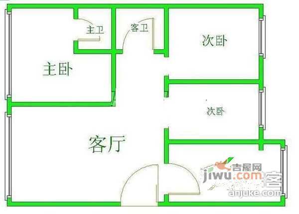 光大名筑3室1厅2卫186㎡户型图