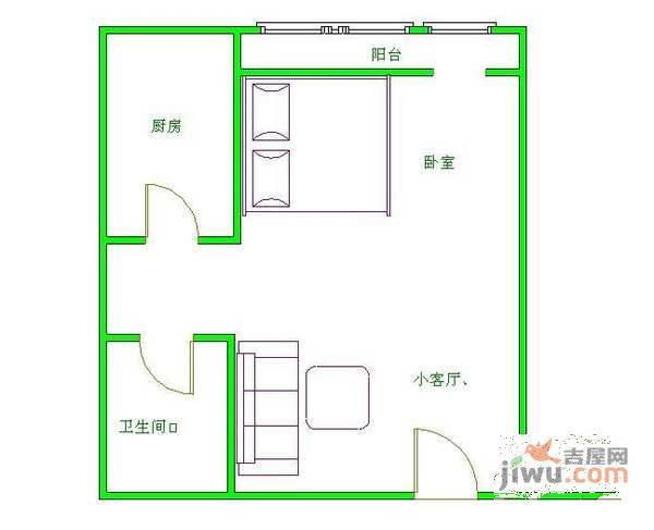 金尚嘉园1室1厅1卫72㎡户型图